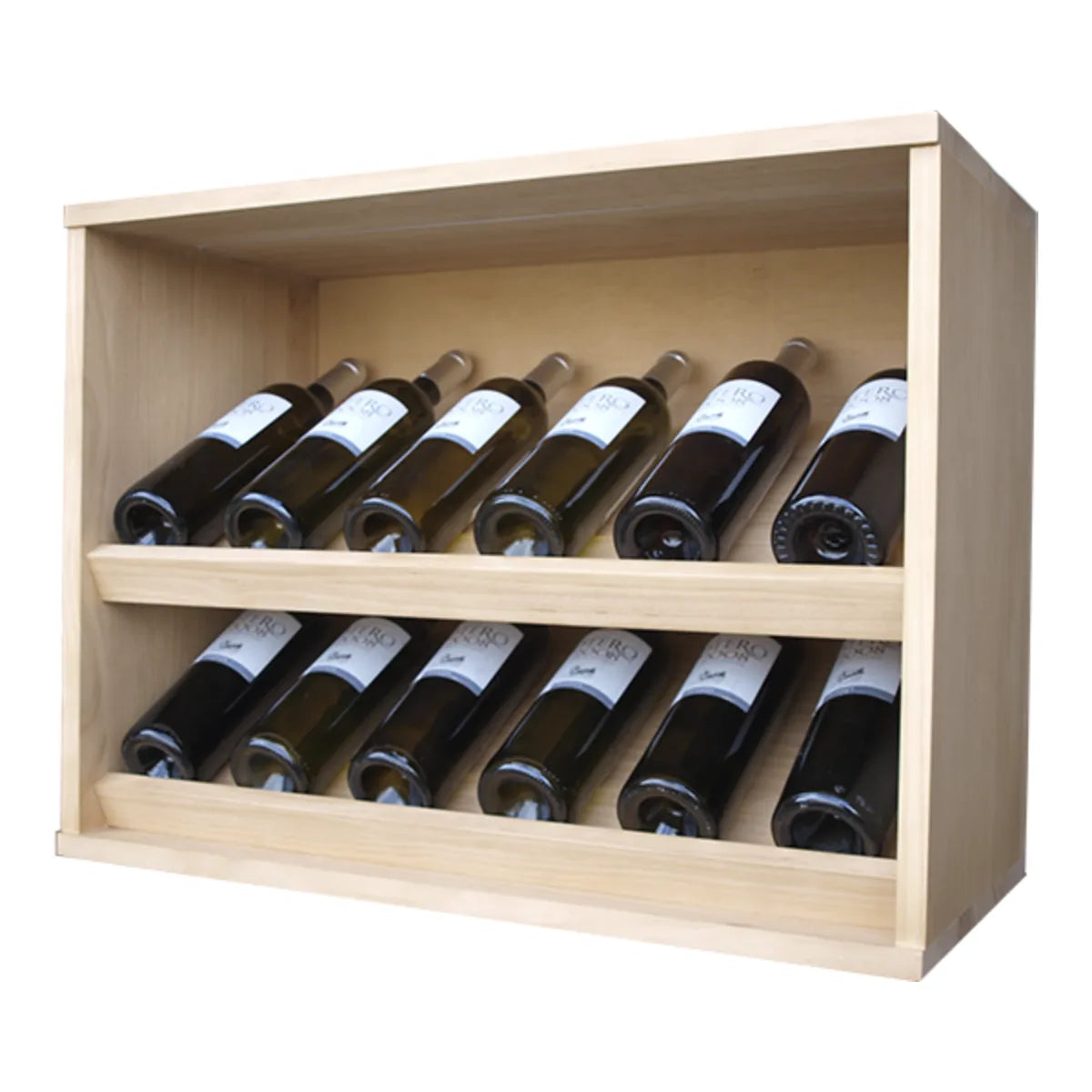 Wine rack for 12 bottles Expovinalia Villafranca Godello 2293 – Pine with light oak finish – EX2293