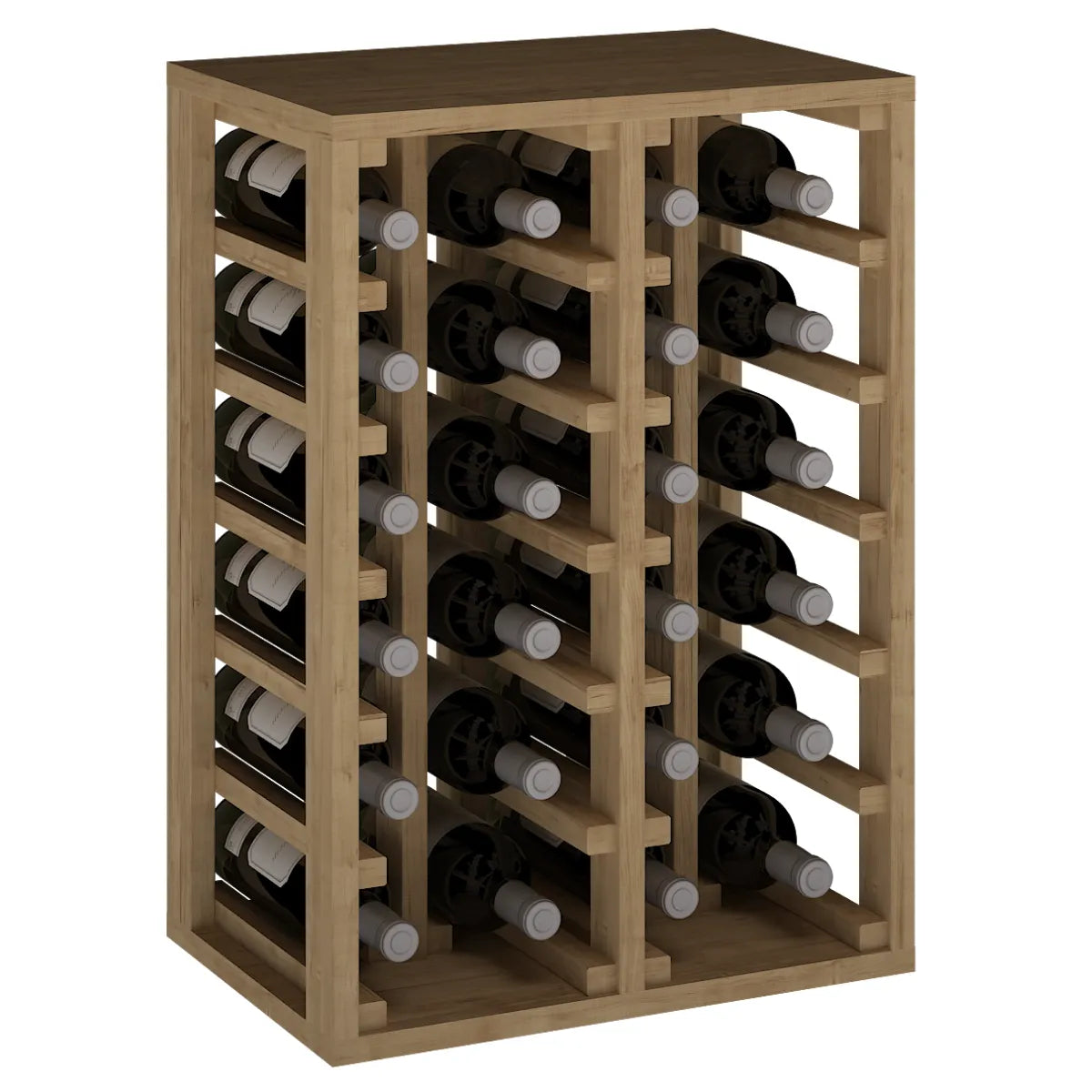 Weinregal für 24 Flaschen Expovinalia Godello 2014 – Kiefer in heller Eichenoptik – EX2014