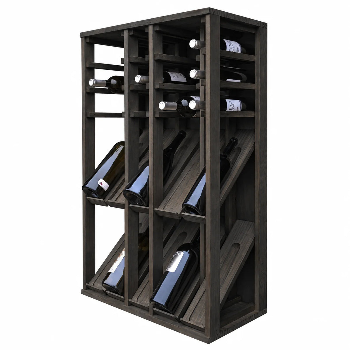 Wine rack for 25 magnum bottles Expovinalia Villafranca Godello 2096 – Black pine – BX2096