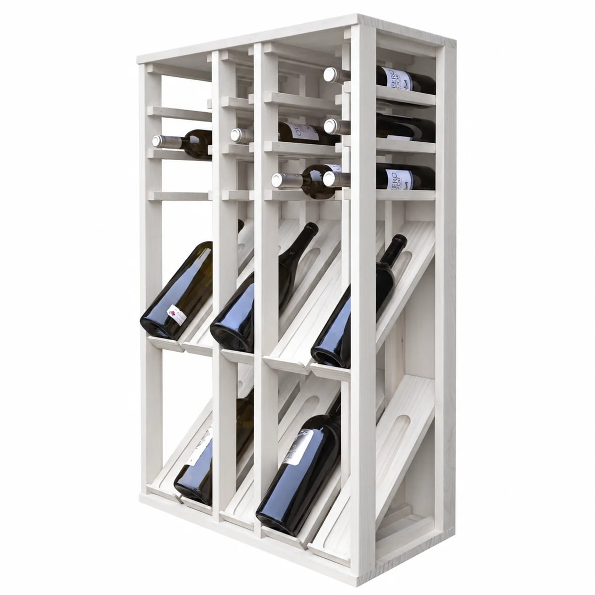Wine rack for 25 magnum bottles Expovinalia Villafranca Godello 2096 – White pine – EW2096
