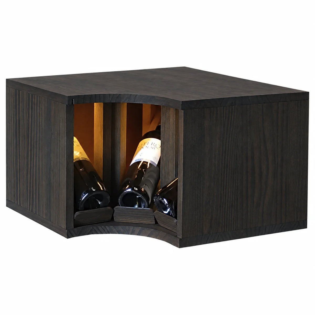 Wine rack for 3 bottles Expovinalia Villafranca Godello 2296 – Black pine – BX2296