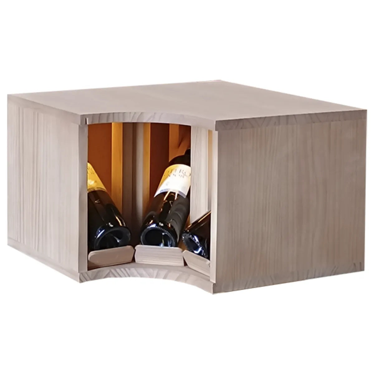 Wine rack for 3 bottles Expovinalia Villafranca Godello 2296 – Pine with light oak finish – EX2296