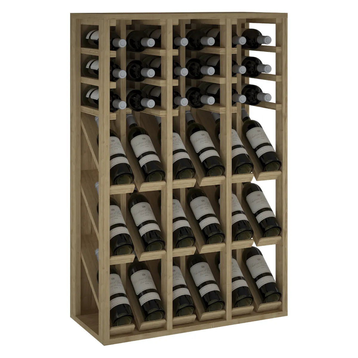 Wine rack for 36 bottles Expovinalia Villafranca Godello 2091 – Pine with light oak finish – EX2091