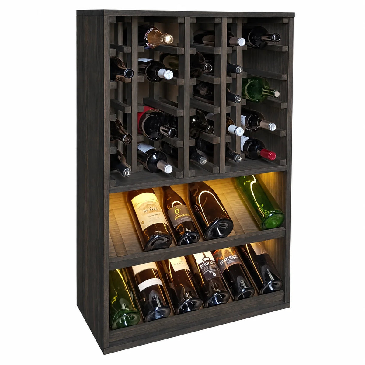 Weinregal für 37 Magnumflaschen Expovinalia Villafranca Godello 2094 – Kiefer schwarz – BX2094