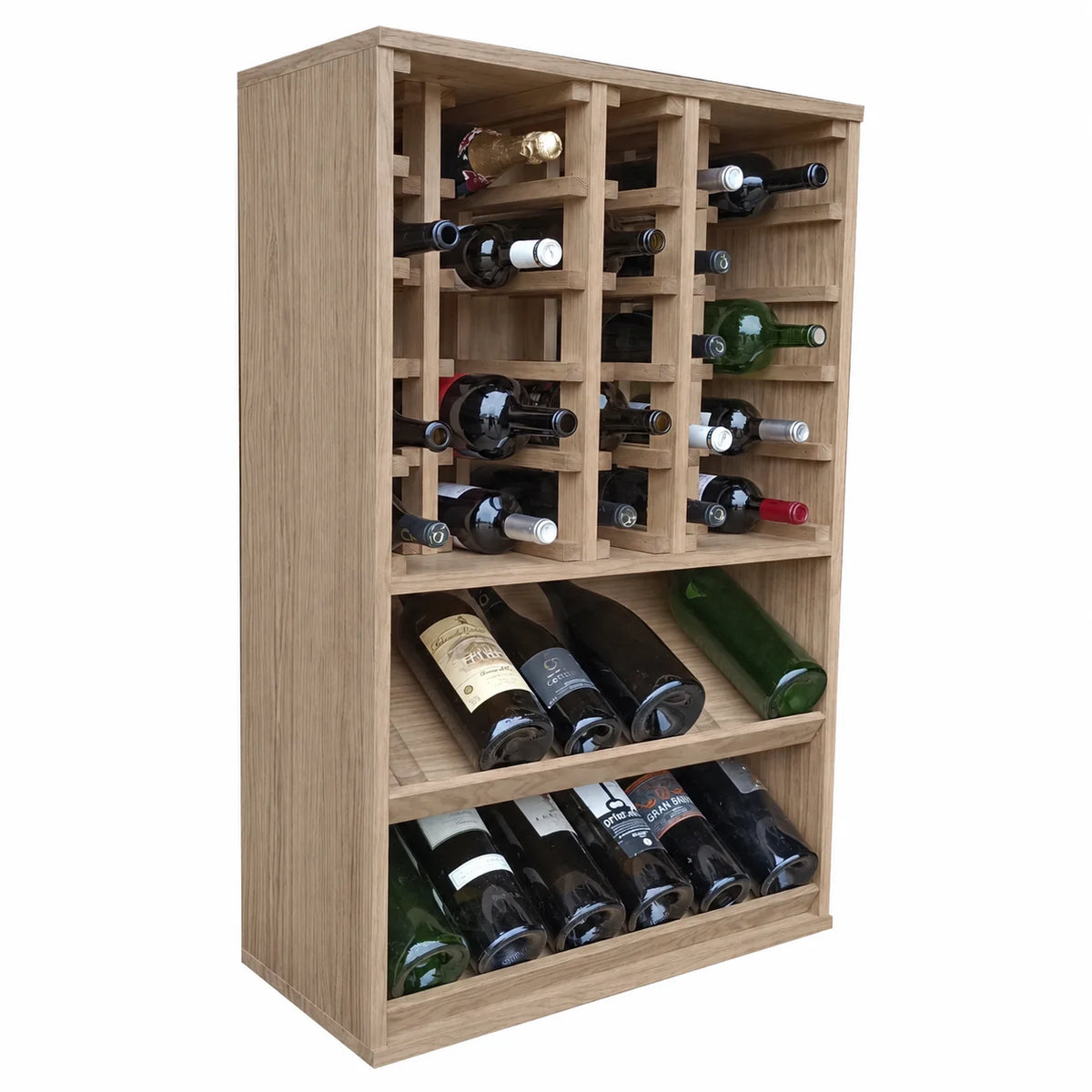 Wine rack for 37 magnum bottles Expovinalia Villafranca Godello 2093 – Natural oak – ER2093