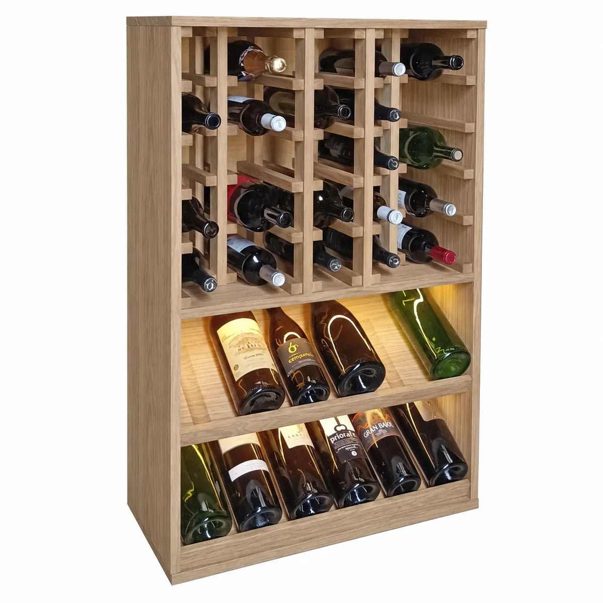Weinregal für 37 Magnumflaschen Expovinalia Villafranca Godello 2094 – Eiche natur – ER2094