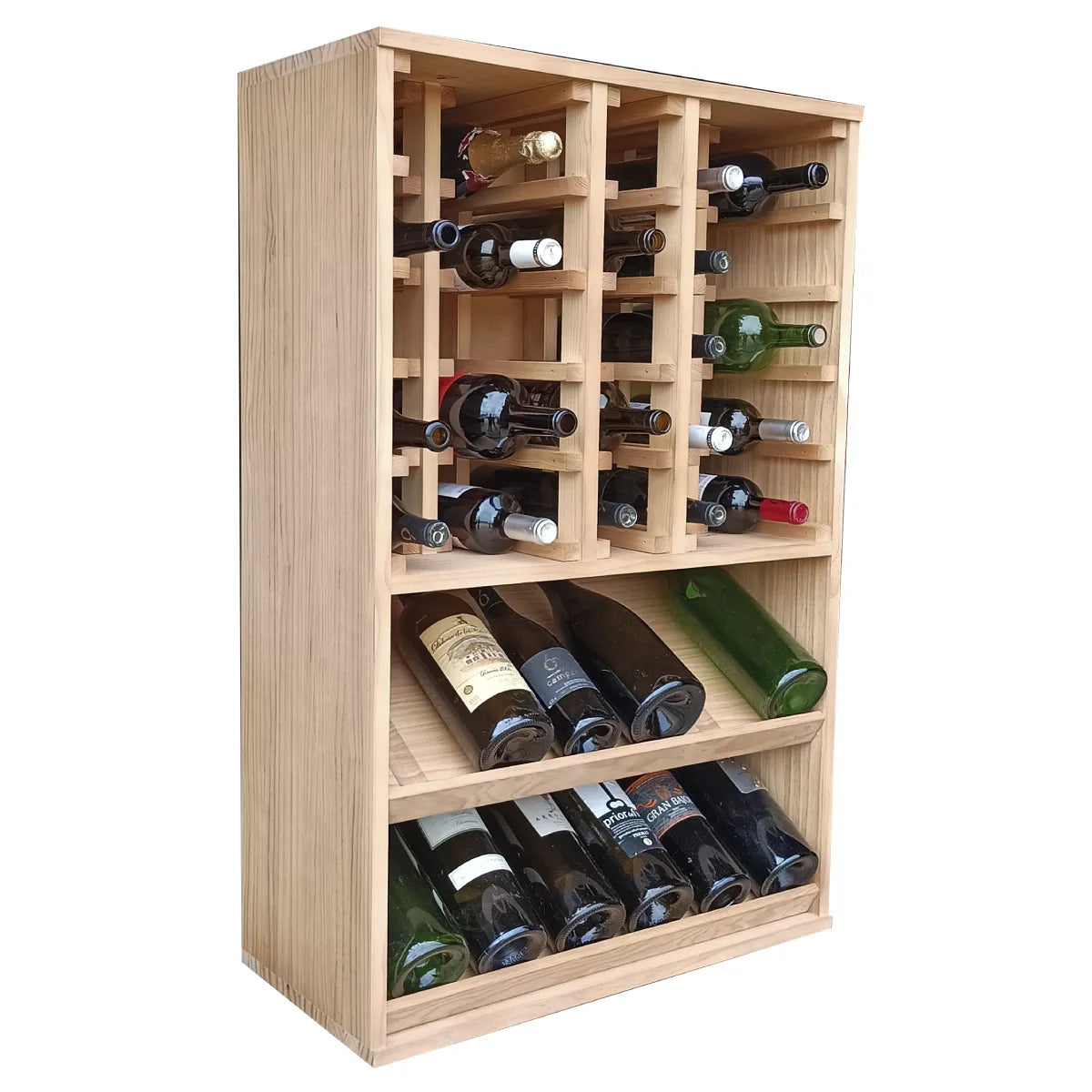 Wine rack for 37 magnum bottles Expovinalia Villafranca Godello 2093 – Pine with light oak finish – EX2093