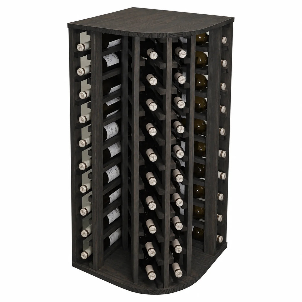 Wine rack for 40 bottles and 9 glasses Expovinalia Godello 2039 – Black pine – BX2039
