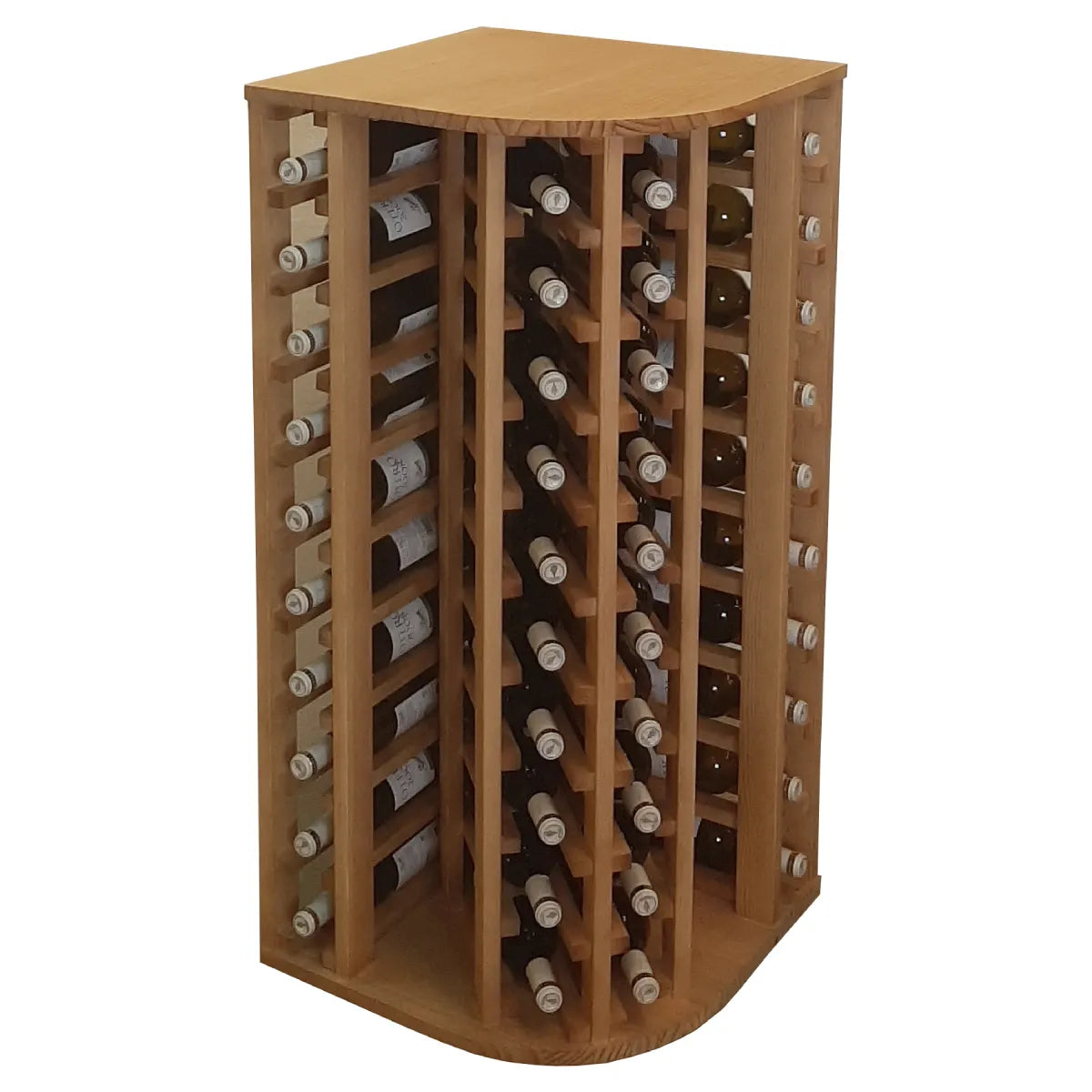 Wine rack for 40 bottles and 9 glasses Expovinalia Godello 2039 – Pine with light oak finish – EX2039