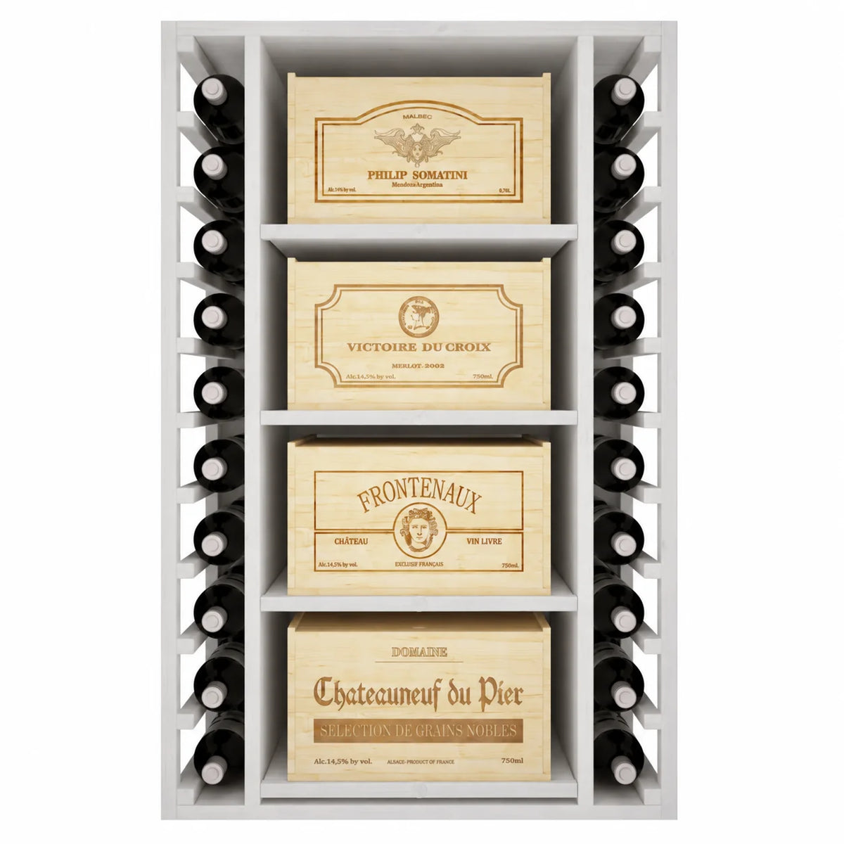Wine rack for 44 bottles Expovinalia Arganza Godello 2547 – White pine – EW2547