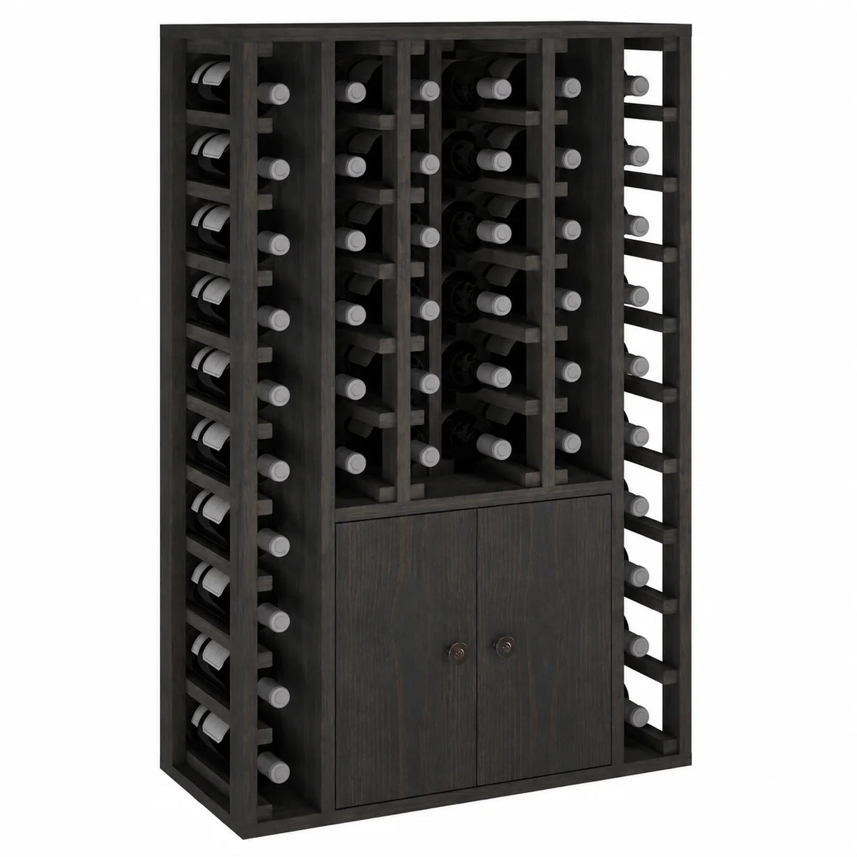 Wine rack for 46 bottles Expovinalia Cacabelos 2 Godello 2516 – Black pine – BX2516