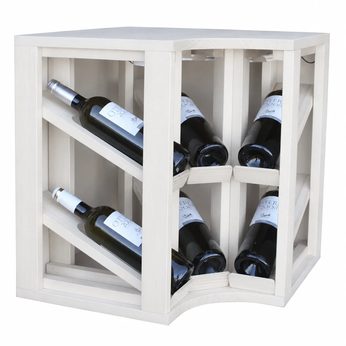Weinregal für 6 Flaschen Expovinalia Godello 2197 – Kiefer weiß – EW2197