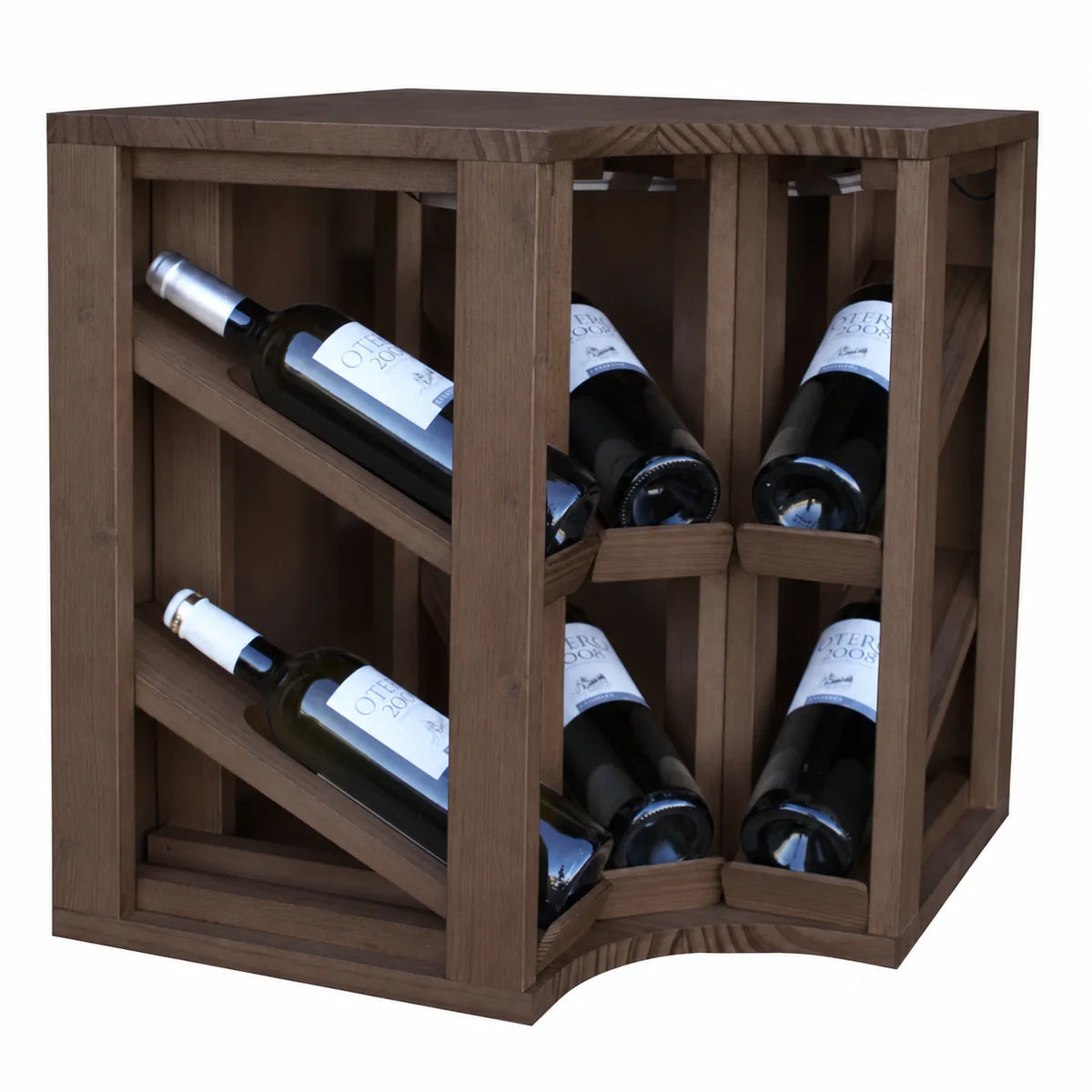 Weinregal für 6 Flaschen Expovinalia Godello 2197 – Kiefer dunkel – HX2197