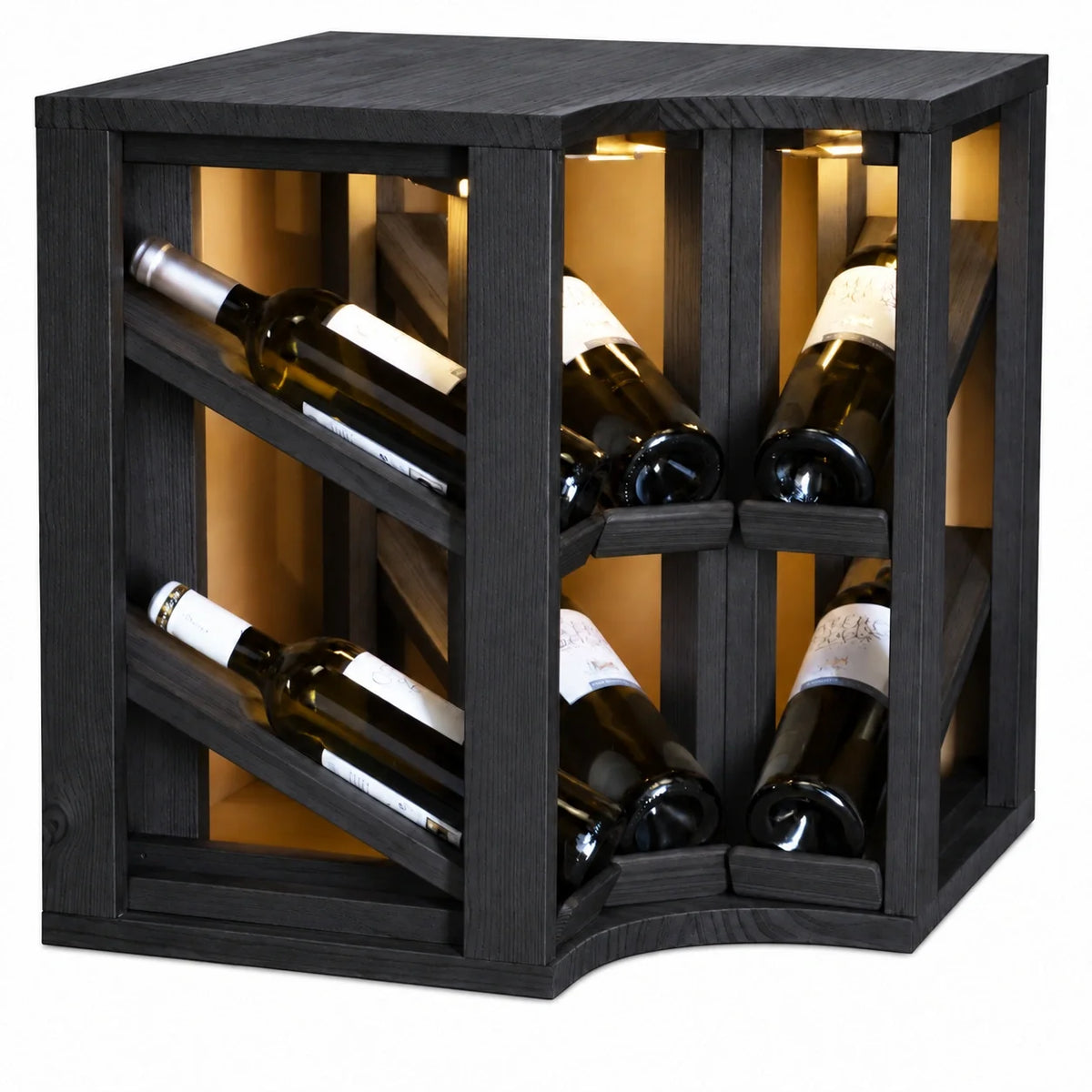 Wine rack for 6 bottles Expovinalia Villafranca Godello 2198 – Black pine – BX2198