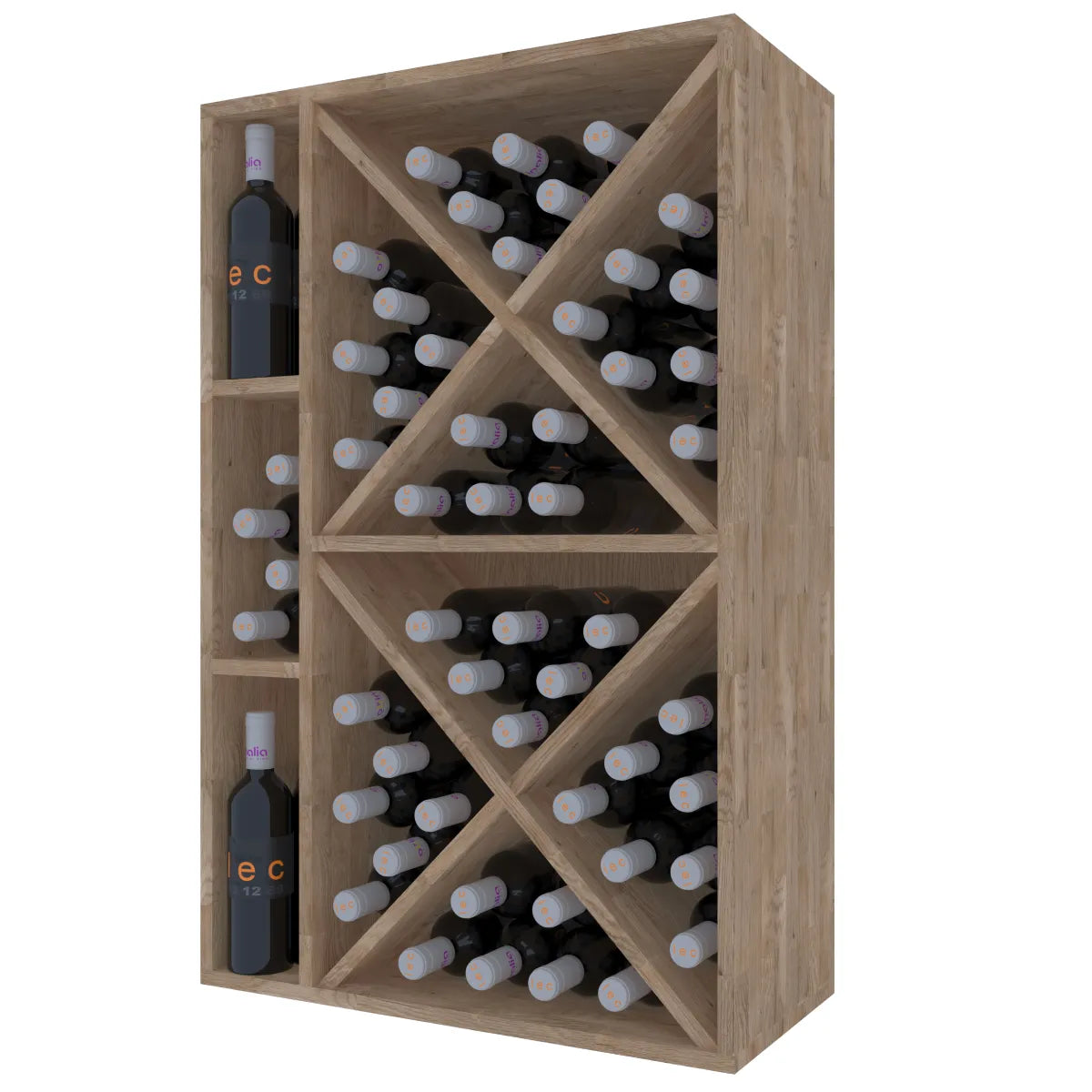 Wine rack for 66 bottles Expovinalia Corullón 1 Godello 2536 – Pine with light oak finish – EX2536