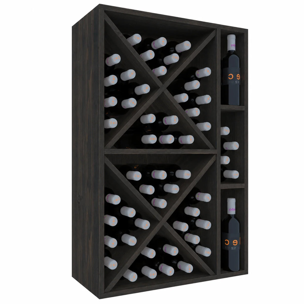 Wine rack for 66 bottles Expovinalia Corullón 2 Godello 2537 – Black pine – BX2537