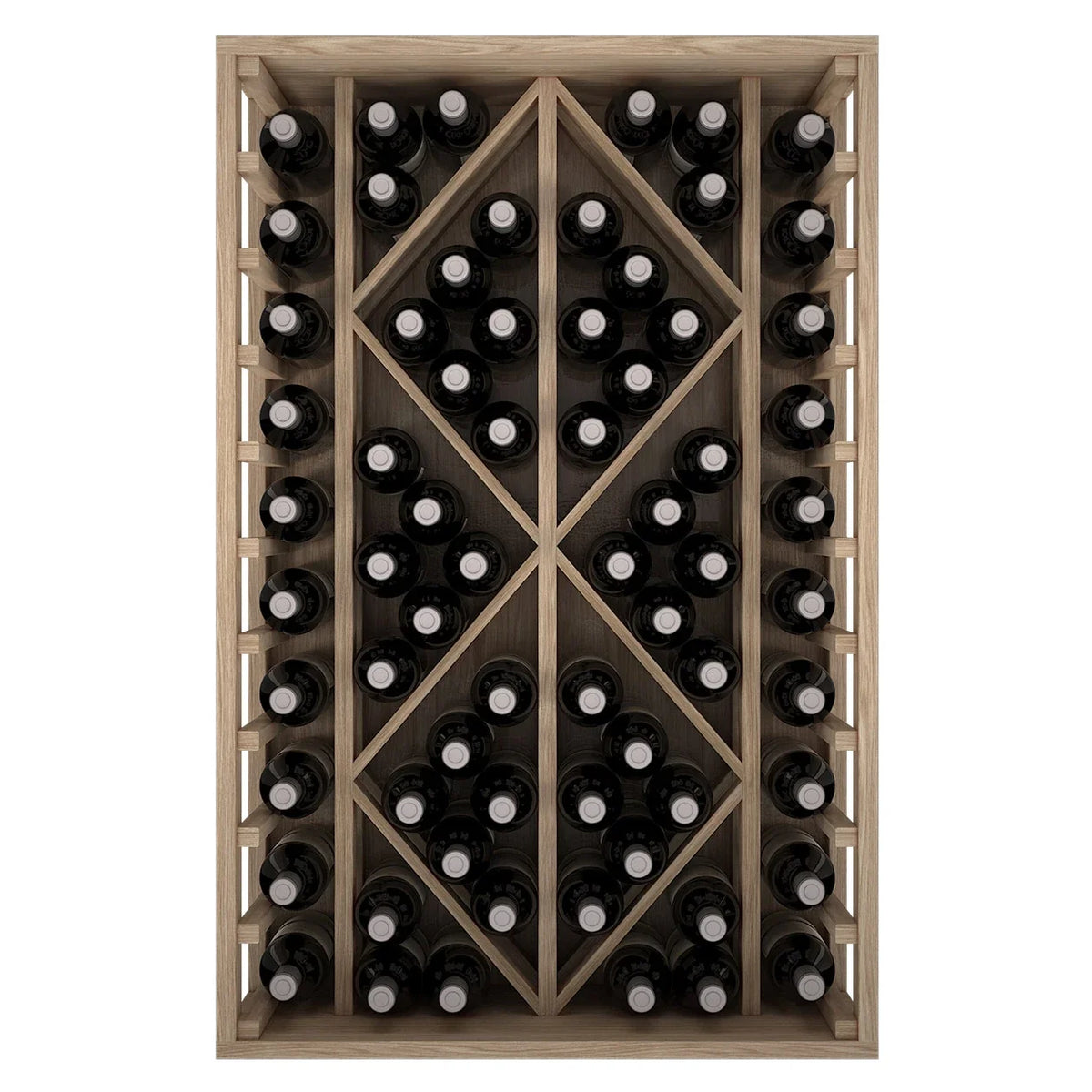 Wine rack for 68 bottles Expovinalia Toral Godello 2530 – Pine with light oak finish – view 2 – EX2530