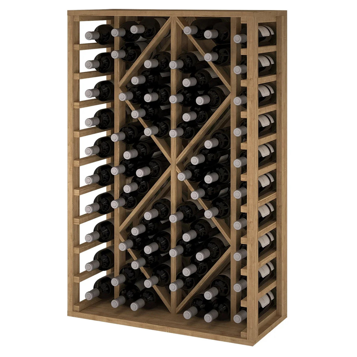 Wine rack for 68 bottles Expovinalia Toral Godello 2530 – Pine with light oak finish – view 3 – EX2530