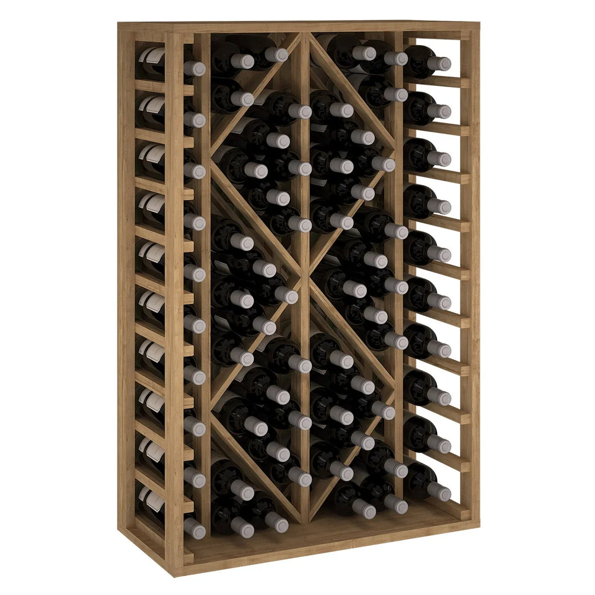 Wine rack for 68 bottles Expovinalia Toral Godello 2530 – Pine with light oak finish – EX2530