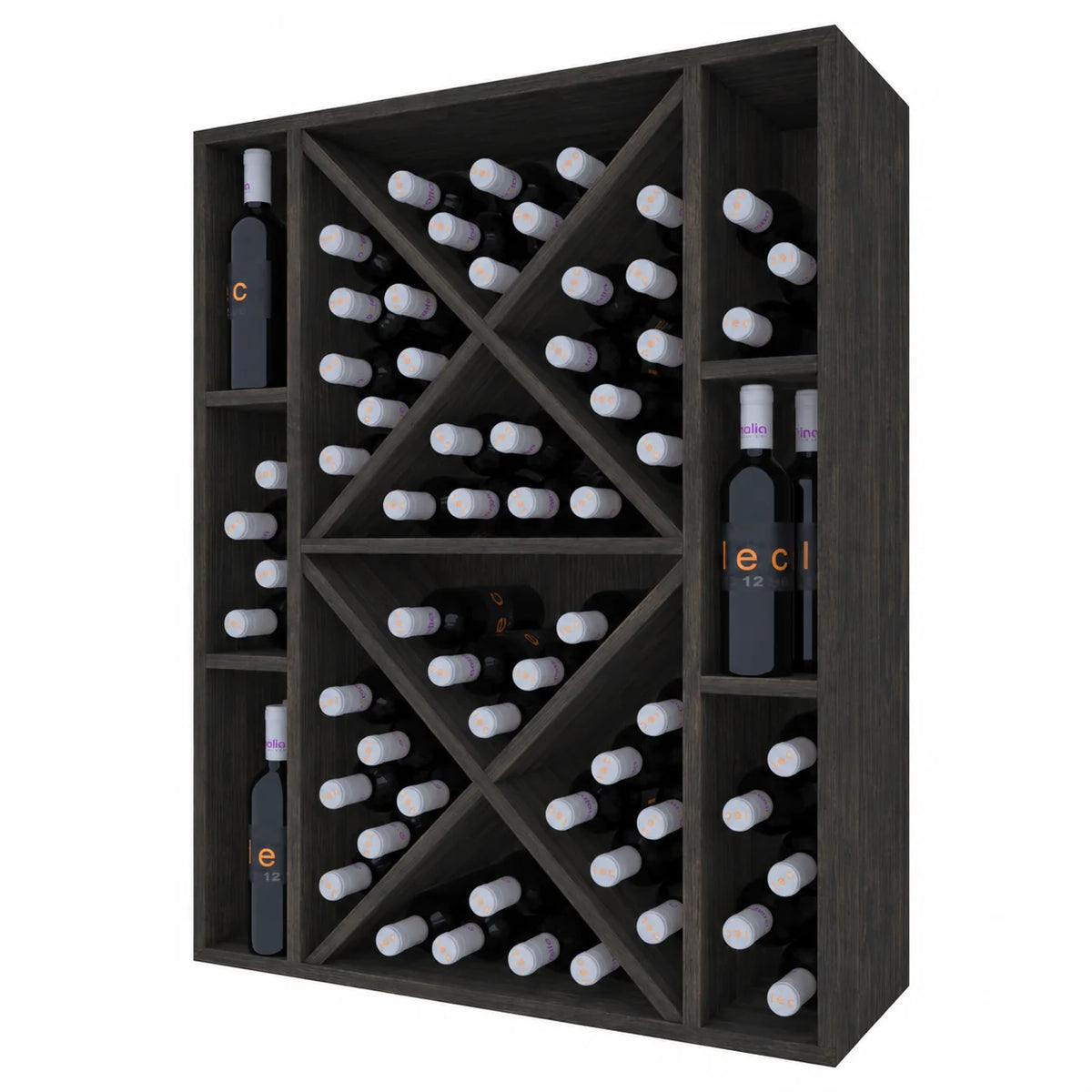 Wine rack for 90 bottles Expovinalia Toral Godello 2538 – Black pine – BX2538