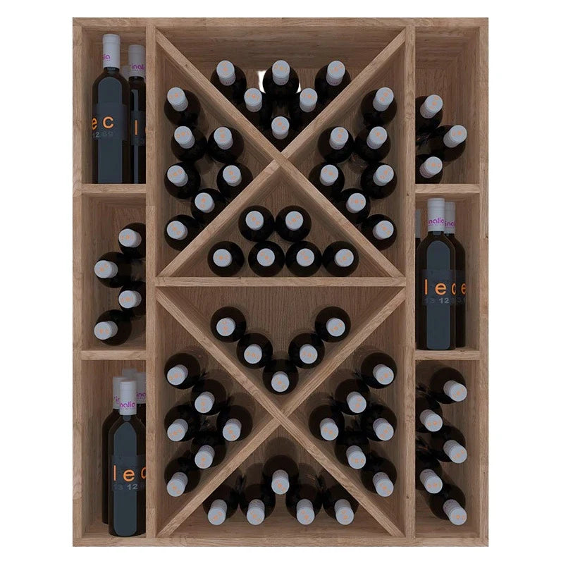 Wine rack for 90 bottles Expovinalia Toral Godello 2538 – Pine with light oak finish – EX2538