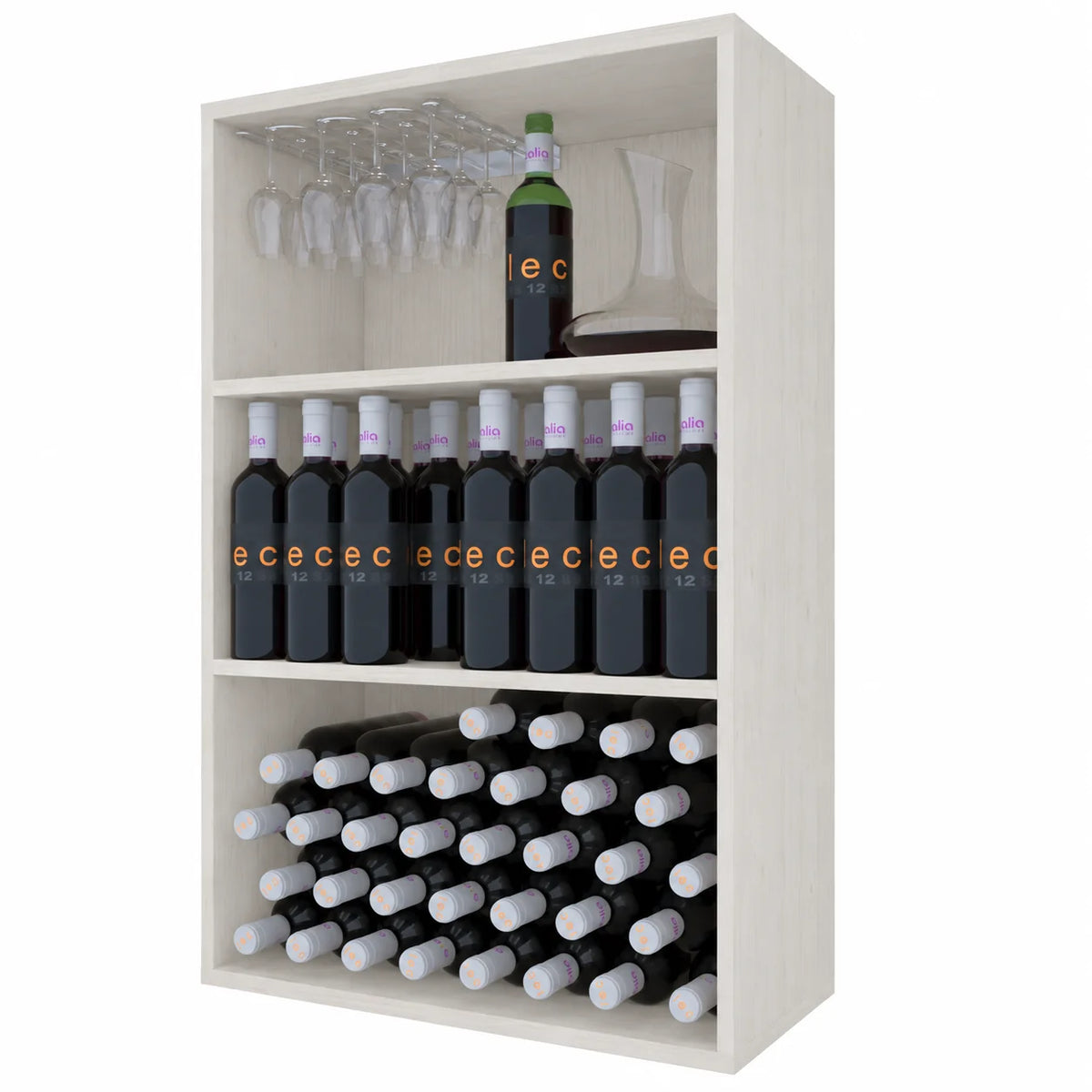 Wine rack for 96 bottles Expovinalia Corullón Godello 2523 – White pine – EW2523