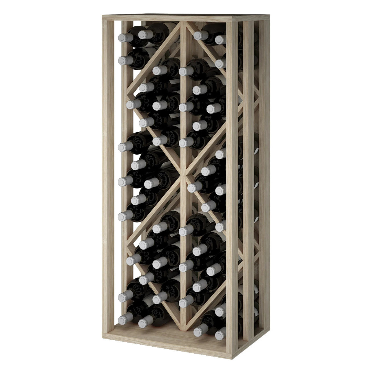 Weinregal aus Eichenholz mit Rauten für 48 Flaschen, Expovinalia Godello ER2532
