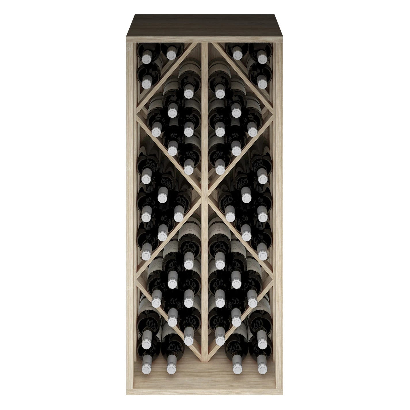 Weinregal aus Eichenholz mit Rauten für 48 Flaschen, Expovinalia Godello ER2532